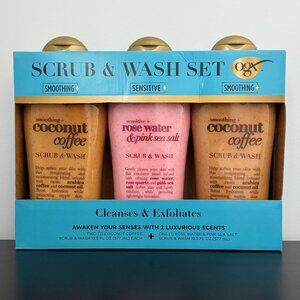 OGX Body Scrub & Wash 3-pack Set